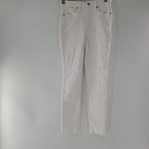 Madewell 10" High Rise Skinny‎ Woman's White 90% Cotton Jeans Size 25p